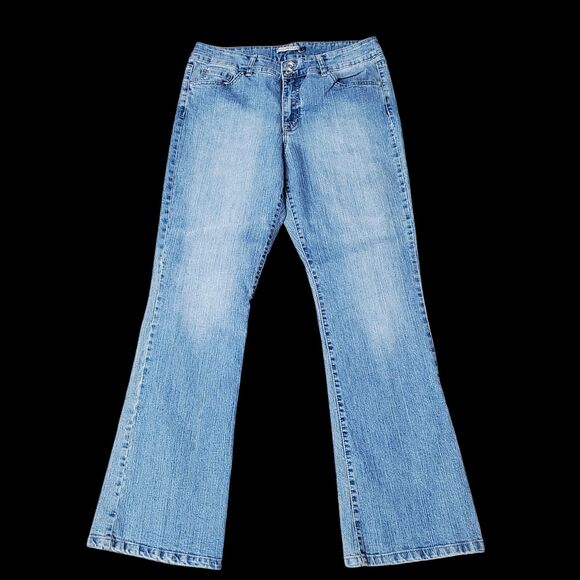 Bandolinoblu Women's Sz 12 Arianna Flare Boot Cut Denim Blue Jeans - Picture 2 of 11
